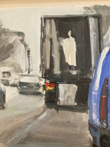 Peinture Huile Carton Expressionniste 2004 Expressionnisme Bruno Piketty