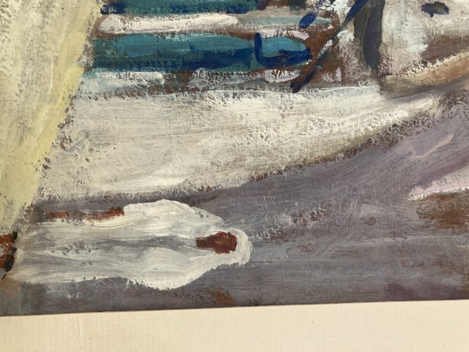 Peinture Huile Carton Tahia Turki Orientaliste Orientalisme Tunisie Art Painting