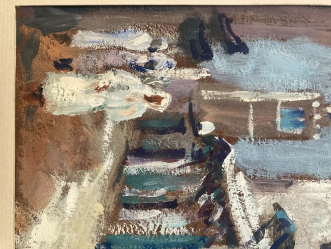 Peinture Huile Carton Tahia Turki Orientaliste Orientalisme Tunisie Art Painting