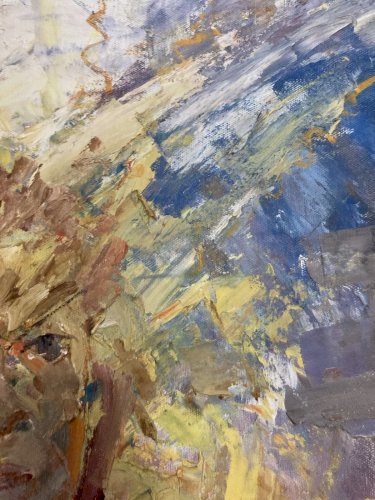 Peinture Huile Homme portrait Painting 1960 Expressionniste Expressionnisme Art