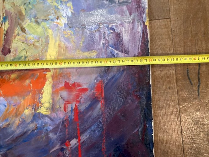 Peinture Huile Homme portrait Painting 1960 Expressionniste Expressionnisme Art