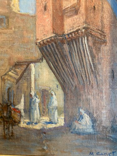 Peinture Huile Marcel Canet Orientaliste XIXe Orientalisme Ane Animal Ancien Art