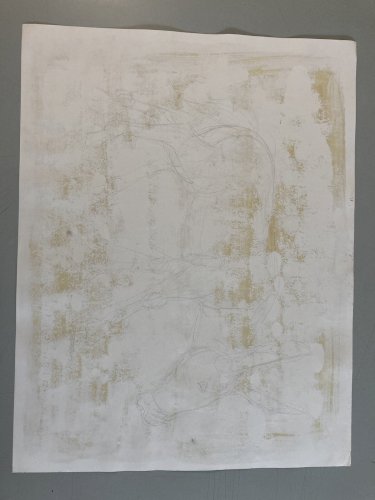 Peinture Huile Papier Expressionniste Abstrait Signé A Identifier Art