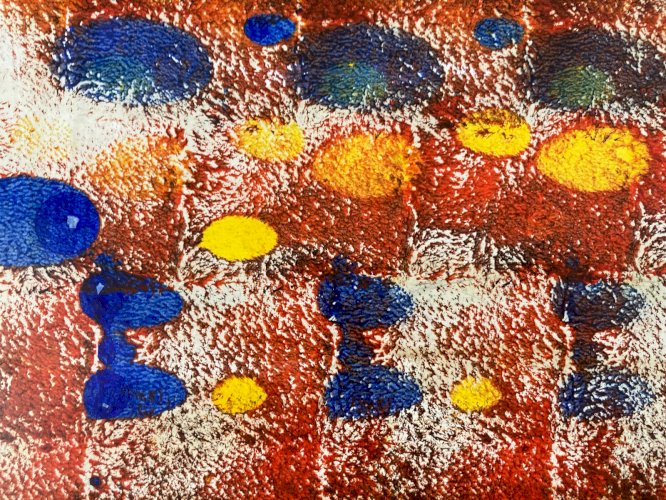 Peinture Huile Papier Expressionniste Abstrait Signé A Identifier Art