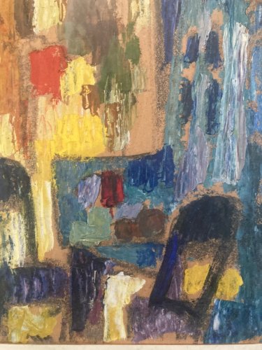 Peinture Huile Papier Expressionniste Expressionnisme Regis Bernard Painting Art
