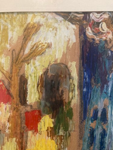 Peinture Huile Papier Expressionniste Expressionnisme Regis Bernard Painting Art