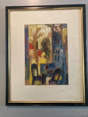 Peinture Huile Papier Expressionniste Expressionnisme Regis Bernard Painting Art