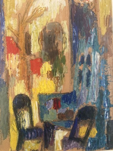 Peinture Huile Papier Expressionniste Expressionnisme Regis Bernard Painting Art