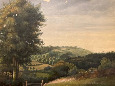 Oil Painting Paper Landscape To Identify 19th Century Forest Barbizon School Old Art