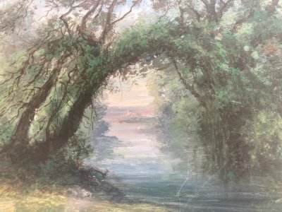 Oil Painting Paper Landscape To Identify 19th Century Barbizon Forest Old School