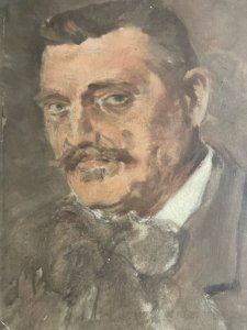 Oil Painting Paper Portrait 1900 Impressionist Impressionism Art
