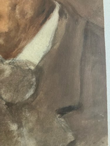 Peinture Huile Papier Portrait 1900 Impressionniste Impressionnisme Art