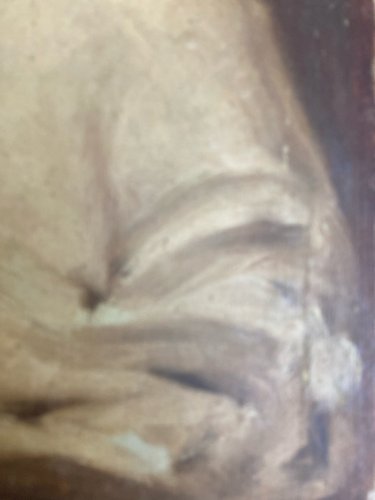 Peinture Huile Papier Portrait XIXe Enfant Buste Art 1880 A Identifier