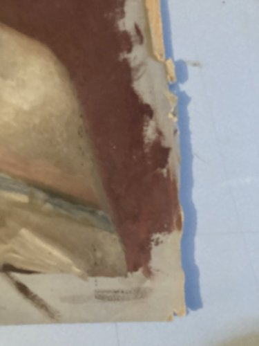 Peinture Huile Papier Portrait XIXe Pape Évêque 1880 A Identifier Buste