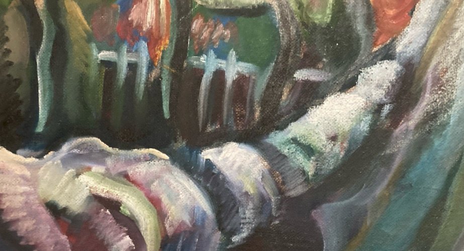 Peinture Huile sur panneau Village Tahiti 1970 Art Expressionnisme