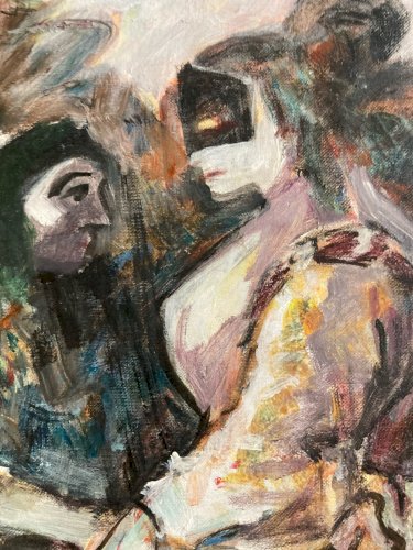 Peinture, Huile Sur Toile, 2002 Carnaval De Venise Jean-Francois Oudin Art