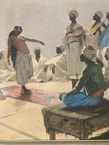 Peinture Huile Sur Toile Antonio GODOY Orientaliste 1950 Orientalisme Ancien Art