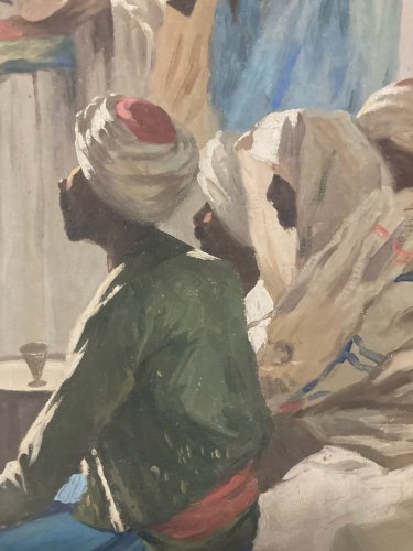 Peinture Huile Sur Toile Antonio GODOY Orientaliste 1950 Orientalisme Ancien Art