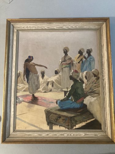 Peinture Huile Sur Toile Antonio GODOY Orientaliste 1950 Orientalisme Ancien Art