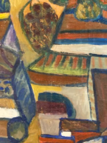 Peinture Huile Sur Toile Cubiste Cubisme Paysage Village Maison Arbre