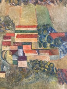 Peinture Huile Sur Toile Cubiste Cubisme Paysage Village Maison Art