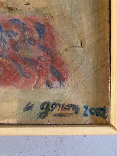 Peinture Huile Sur Toile Cubiste Cubisme Paysage Village Maison Art