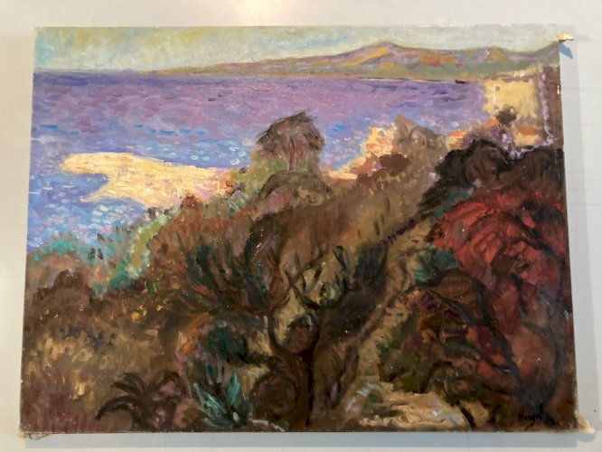 Peinture Huile Sur Toile Fauve Fauvisme Fauviste 1950 Côté D Azur Rolf Heigel