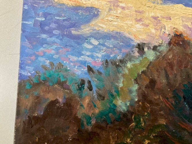 Peinture Huile Sur Toile Fauve Fauvisme Fauviste 1950 Côté D Azur Rolf Heigel