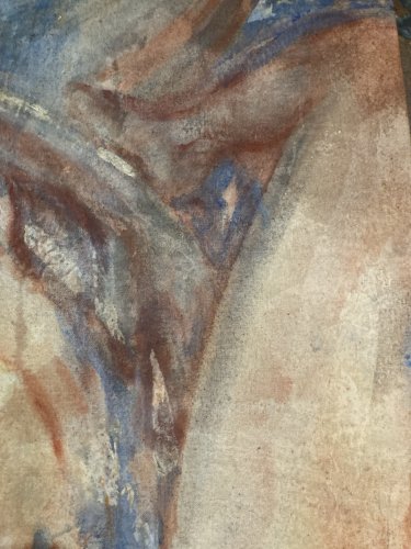 peinture Huile Sur Toile Femme Homme 2002 Art Le Poulpe Signé À Identifier