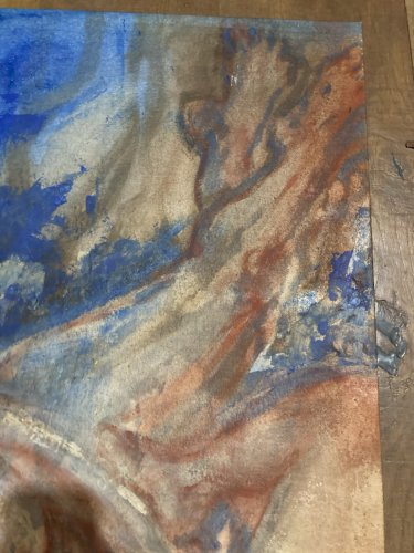 peinture Huile Sur Toile Femme Homme 2002 Art Le Poulpe Signé À Identifier