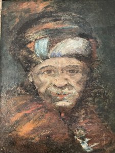 Peinture Huile Sur Toile Portrait Orientaliste XIXe Orientalisme Art Ancien