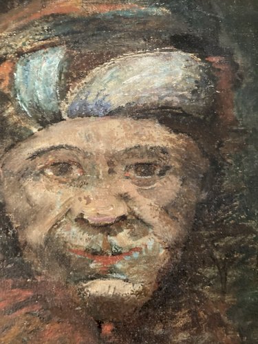 Peinture Huile Sur Toile Portrait Orientaliste XIXe Orientalisme Art Ancien