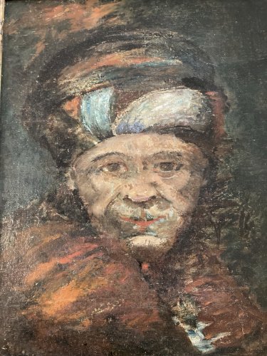 Peinture Huile Sur Toile Portrait Orientaliste XIXe Orientalisme Art Ancien
