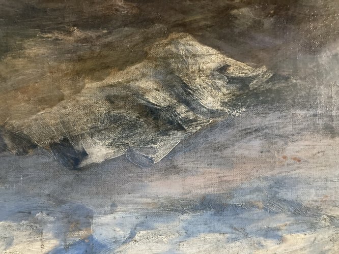 Peinture Huile Sur Toile XIXe Troupeau Vaches Vache École Anglaise