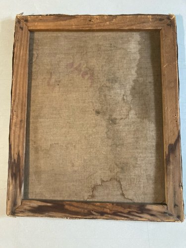 Peinture Huile Toile femme portrait Italienne Italie 1900 Expressionniste