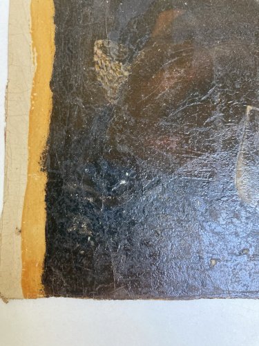 Peinture Huile Toile Portrait XIXe Femme Pelle Art 1850 A Identifier Old