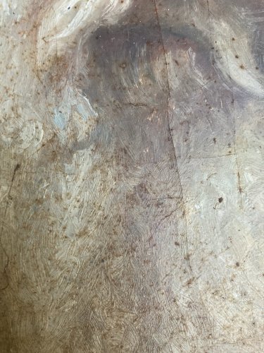 Peinture Huile Toile Portrait XIXe Homme Barbe Art 1850 A Identifier Old