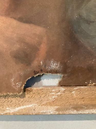 Peinture Huile Toile Portrait XIXe Homme Jeune Art 1850 A Identifier Old