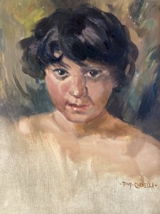 Oil Painting Canvas Tony Cardella 1950 Impressionist Impressionism Painting