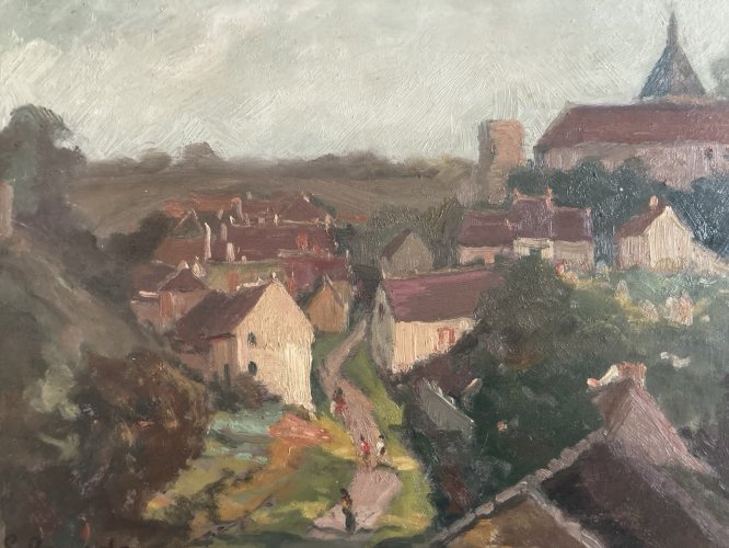 Peinture Impressionniste Gargilesse Dampierre Huile Indre 1950 Georges Regnault
