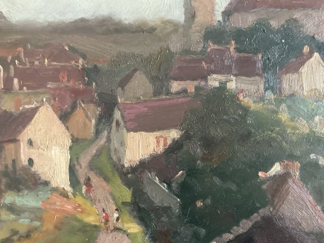 Peinture Impressionniste Gargilesse Dampierre Huile Indre 1950 Georges Regnault