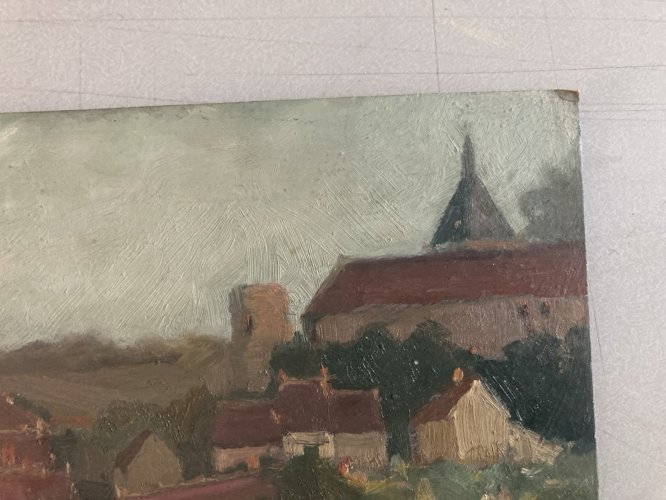 Peinture Impressionniste Gargilesse Dampierre Huile Indre 1950 Georges Regnault