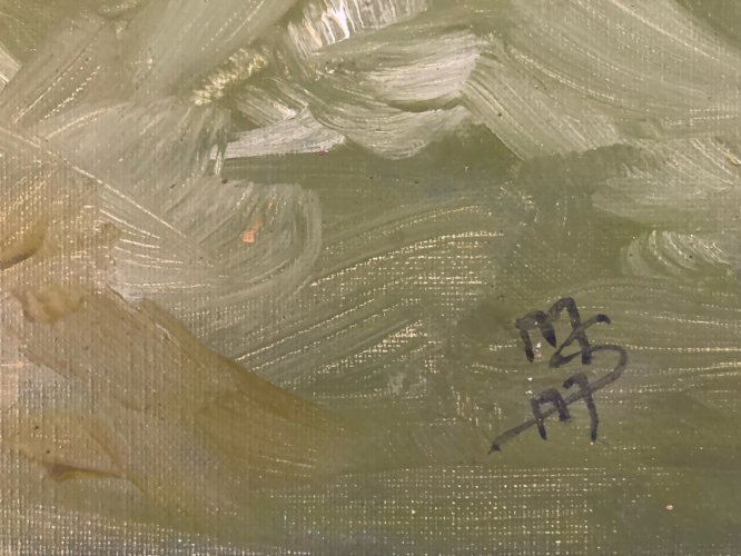 Peinture Mer Huile Toile M Saint Martin Pays Basque Anglet Vague Art