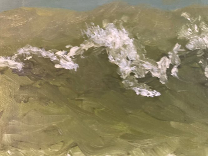 Peinture Mer Huile Toile M Saint Martin Pays Basque Anglet Vague Art