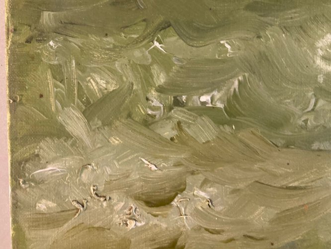 Peinture Mer Huile Toile M Saint Martin Pays Basque Anglet Vague Art