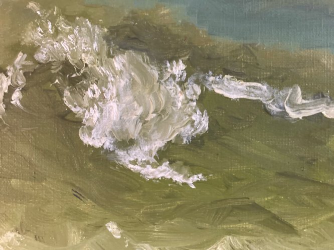 Peinture Mer Huile Toile M Saint Martin Pays Basque Anglet Vague Art