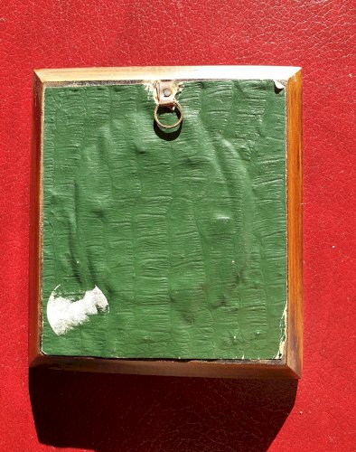 Peinture miniature dans son cadre en noyer, fin XIXè
