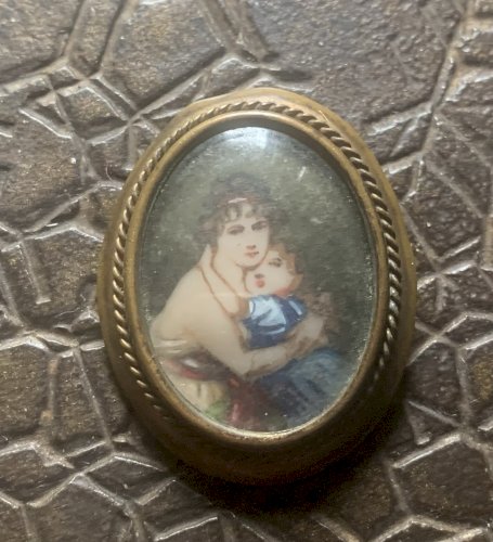 peinture miniature XIXe portrait du peintre Elisabeth Vigée le Brun