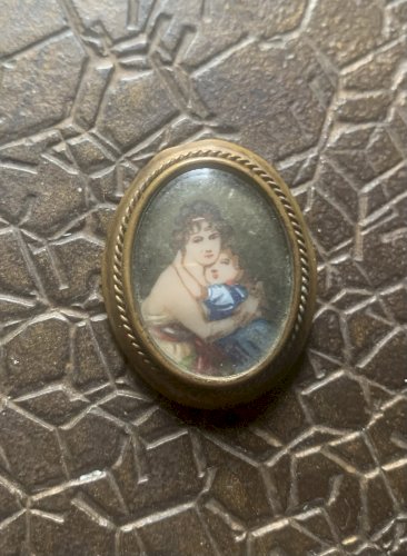 peinture miniature XIXe portrait du peintre Elisabeth Vigée le Brun