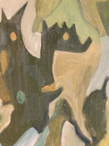Peinture Moderne Huile Sur Toile Abstrait Hst Abstraction 2000 Écorce Platane